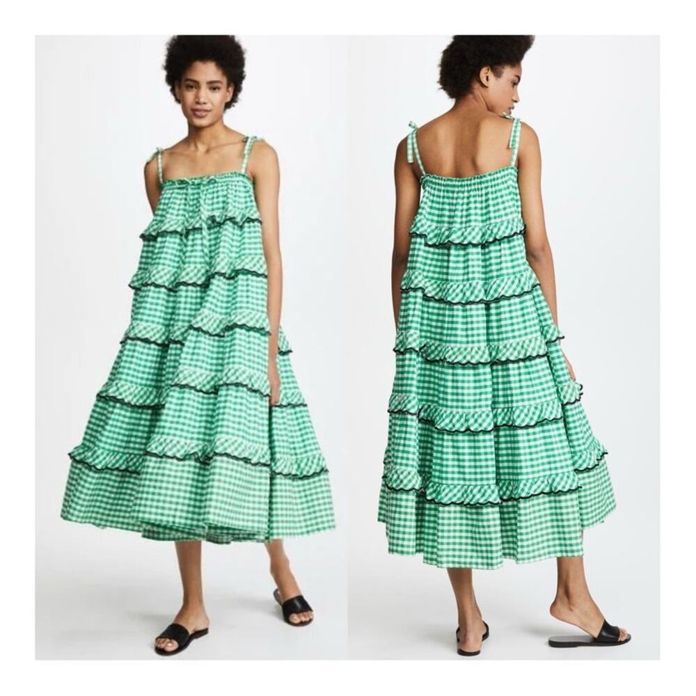 Innika Choo Avens Gingham Tiered Dress